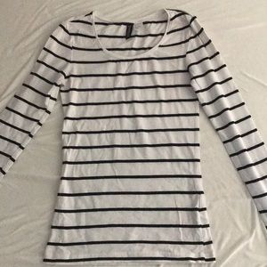 Black and White Long Sleeve Tee